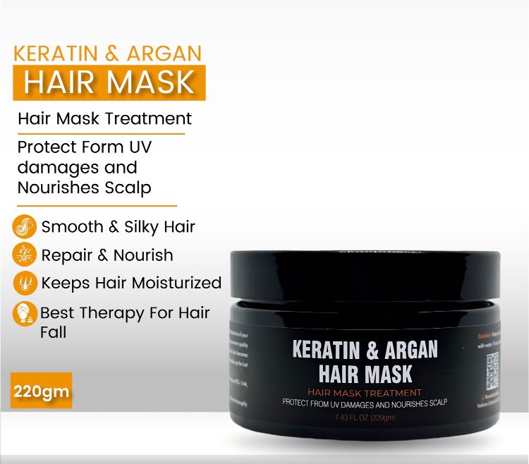 DR MED Keratin and Argan Shampoo and Hair Mask Duo for Resilient Hair Care Unlocking Strength and Shine