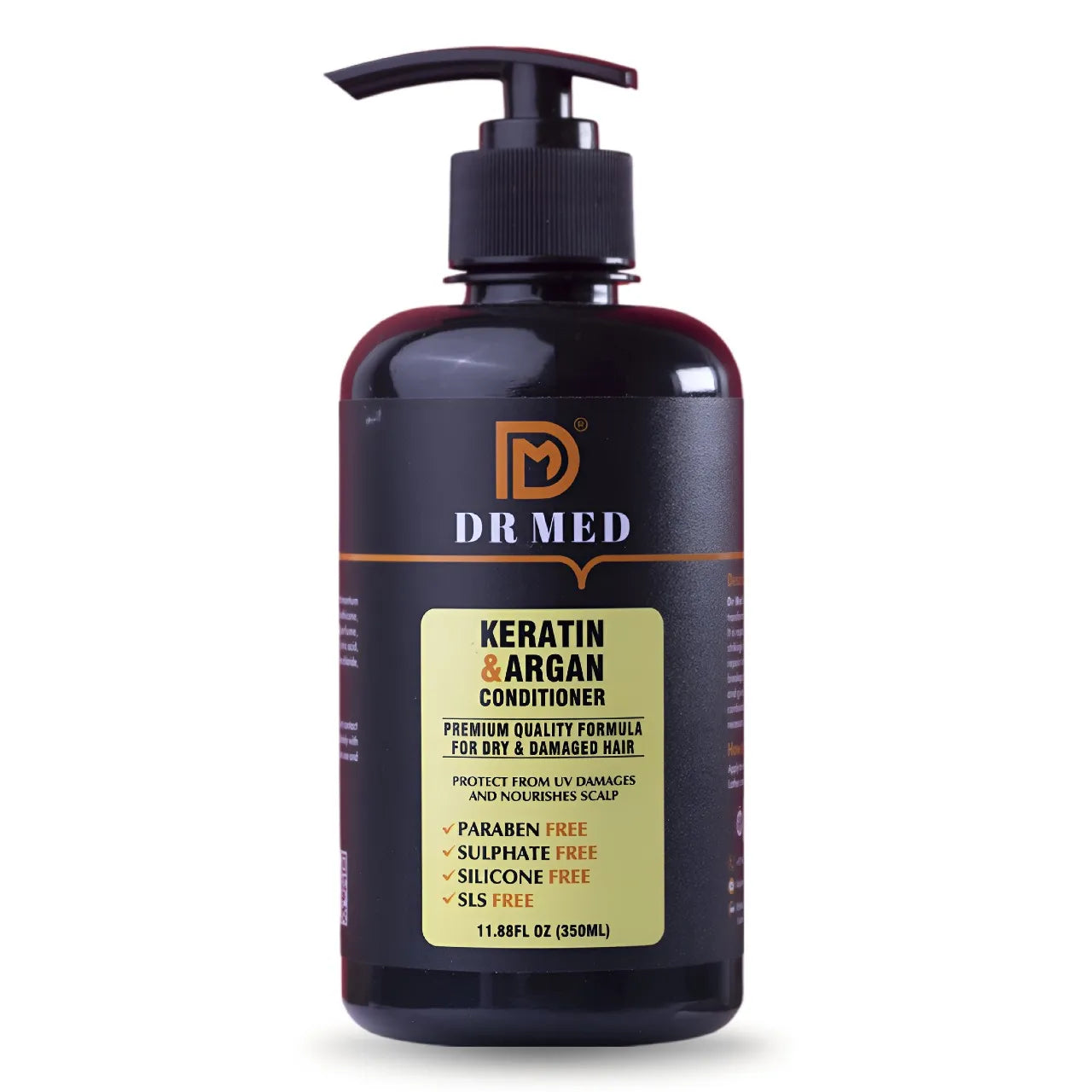 "DR MED Keratin and Argan Conditioner: Strengthening Hydration for Luxurious Hair - 350ML