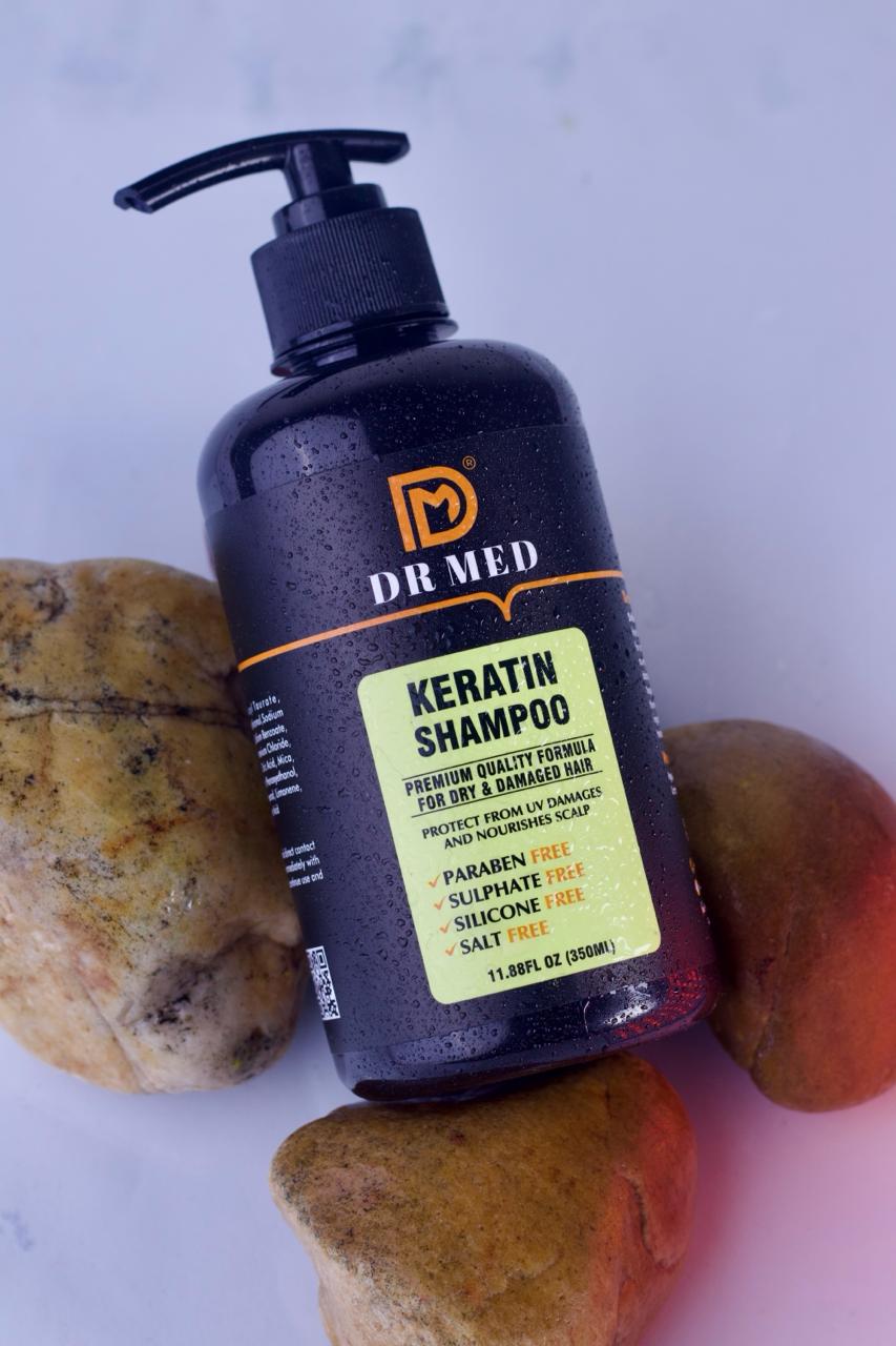 DR MED Keratin Shampoo - Paraben-Free, Sulphate-Free, Silicone-Free, Salt-Free Transformation for Strong, Silky Hair