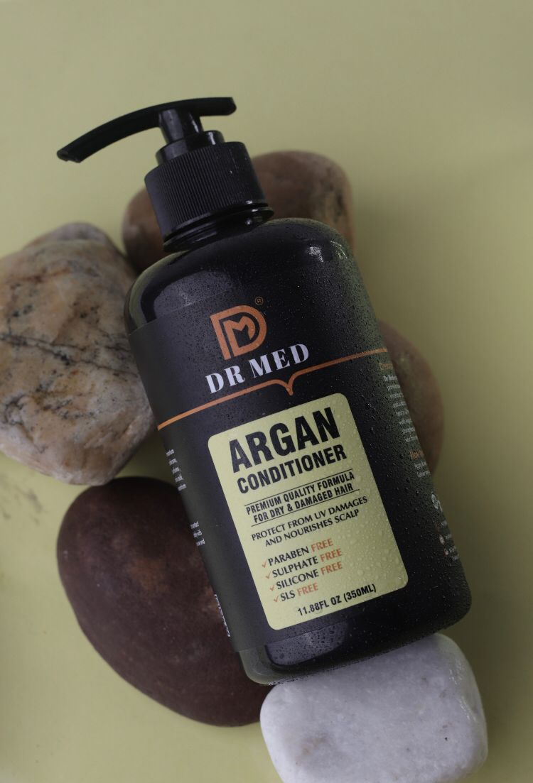 "DR MED Argan Trio: Nourishing Haircare Set for Silky.