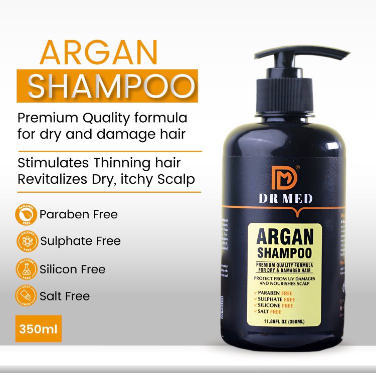 DR MED Argan Shampoo and Hair Mask - The Professional Hair Care Duo for Enhanced Strength and Radiance