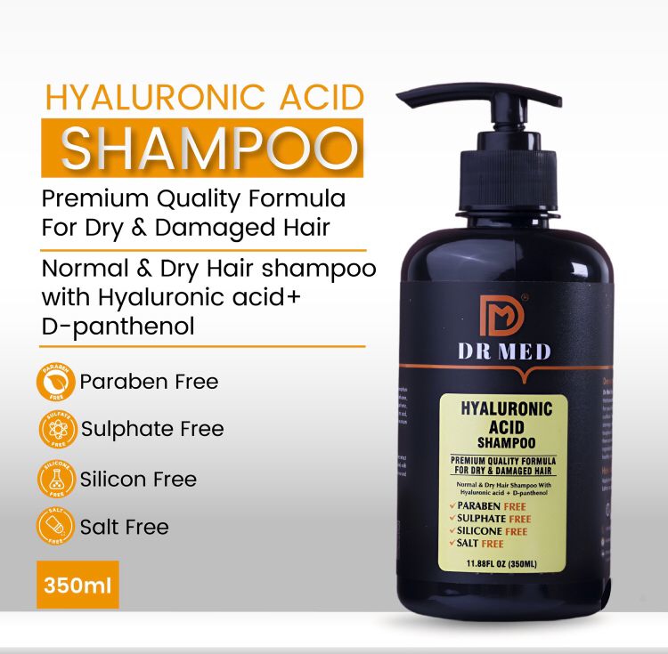 "DR MED Hyaluronic Acid Shampoo: Deep Hydration for Healthy Hair - 350ML"