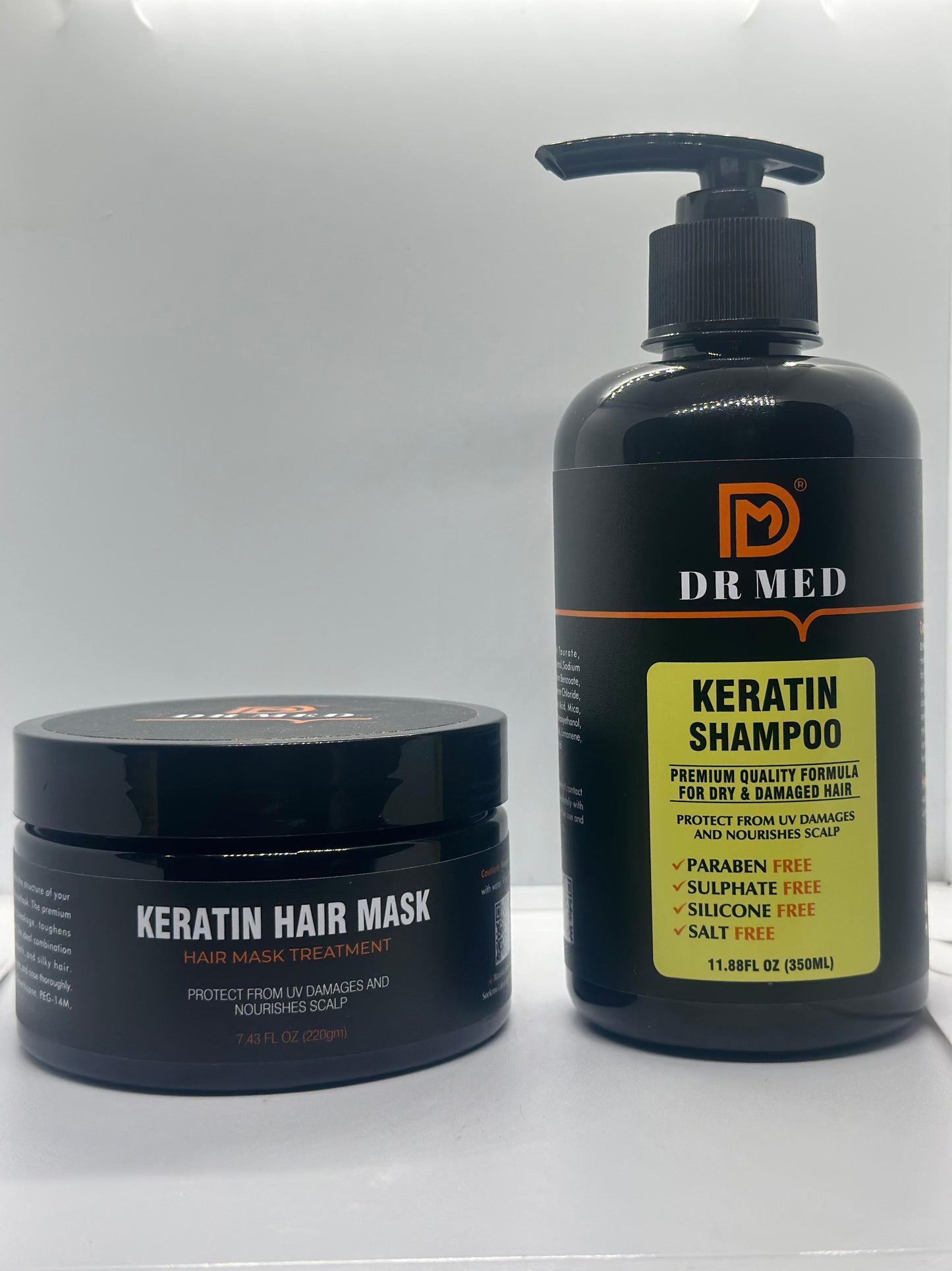 DR MED Keratin Shampoo and Hair Mask (Hair care duo) - Expert Formulation for Strong, Healthy Hair