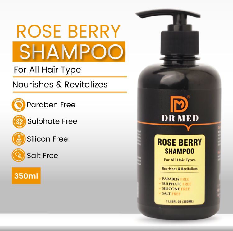 "DR MED Rose Berry Shampoo: Nourishing Care for Vibrant Hair - 350ML"