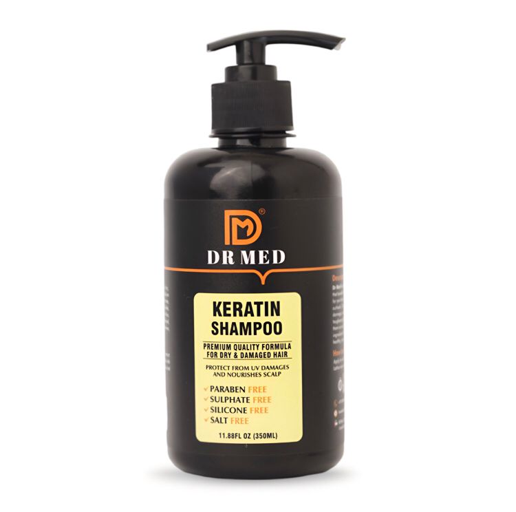 DR MED Keratin Shampoo - Paraben-Free, Sulphate-Free, Silicone-Free, Salt-Free Transformation for Strong, Silky Hair