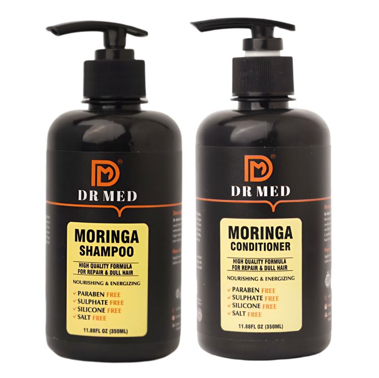 DR MED Moringa Shampoo and Conditioner Pack of 2 High Quality and Formula For Repair & (Dull Hair)