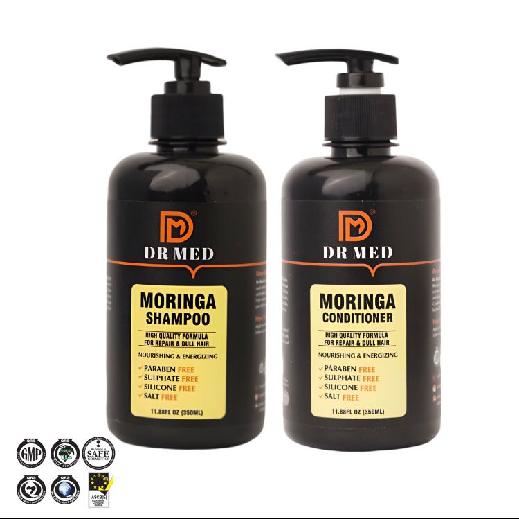 DR MED Moringa Shampoo and Conditioner Pack of 2 High Quality and Formula For Repair & (Dull Hair)