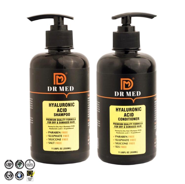 DR MED Hyaluronic Acid Infused Shampoo and Conditioner for Revitalized Locks 2x- 350ML.