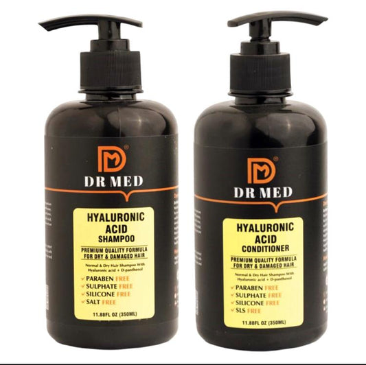 DR MED Hyaluronic Acid Infused Shampoo and Conditioner for Revitalized Locks 2x- 350ML.