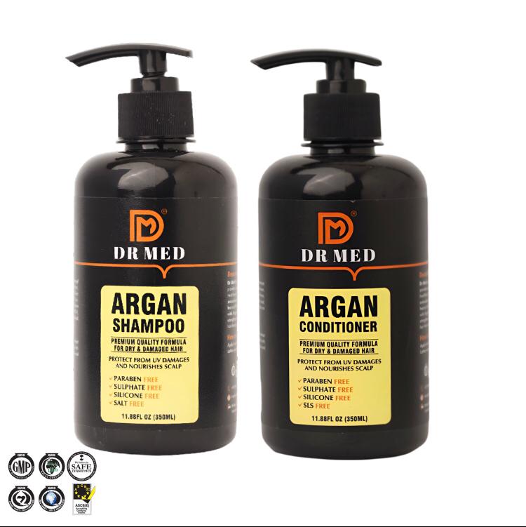 "DR MED Argan Infused Hair Care Set: Nourishing Shampoo & Conditioner Duo - 2 x 350ML"