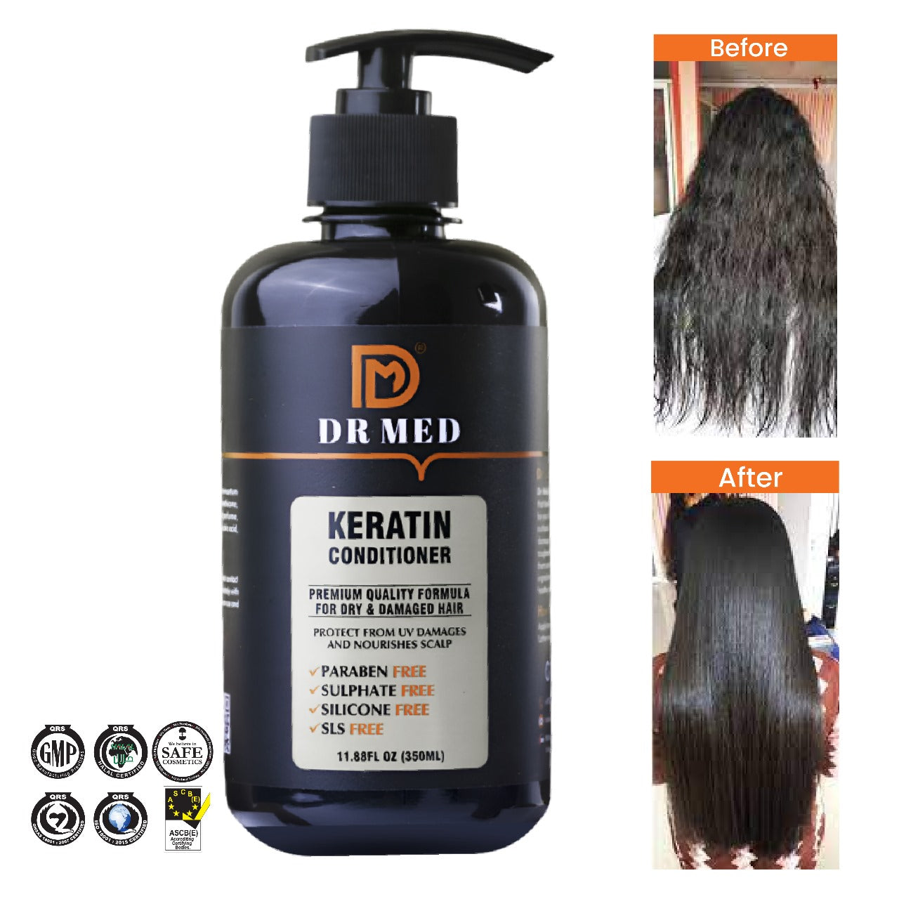 DR MED Keratin Conditioner for Strengthening and Revitalizing Hair 350ML.