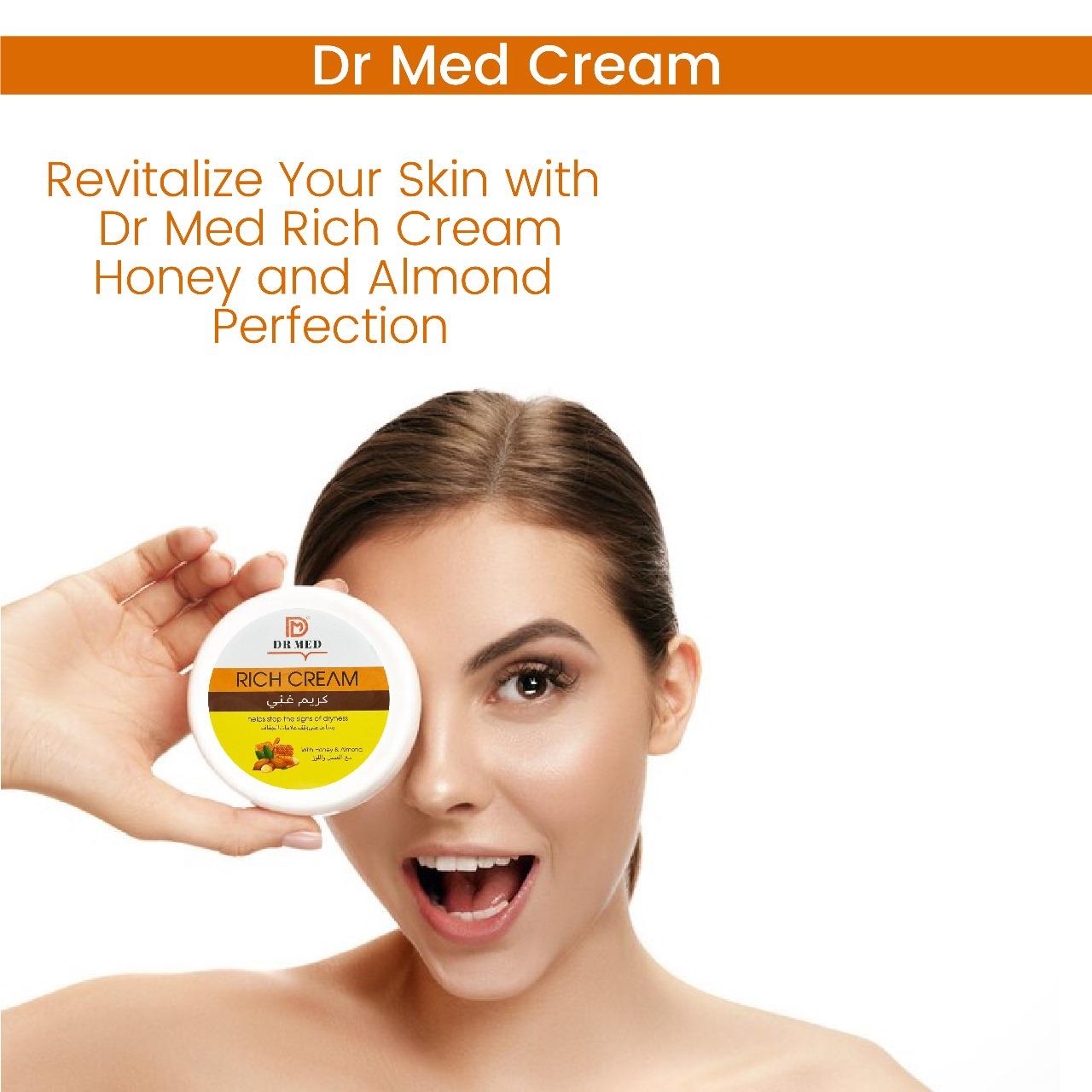 DR MED Rich Cream with Honey & Almond - Nourish Your Skin with Pure Delight 100ML