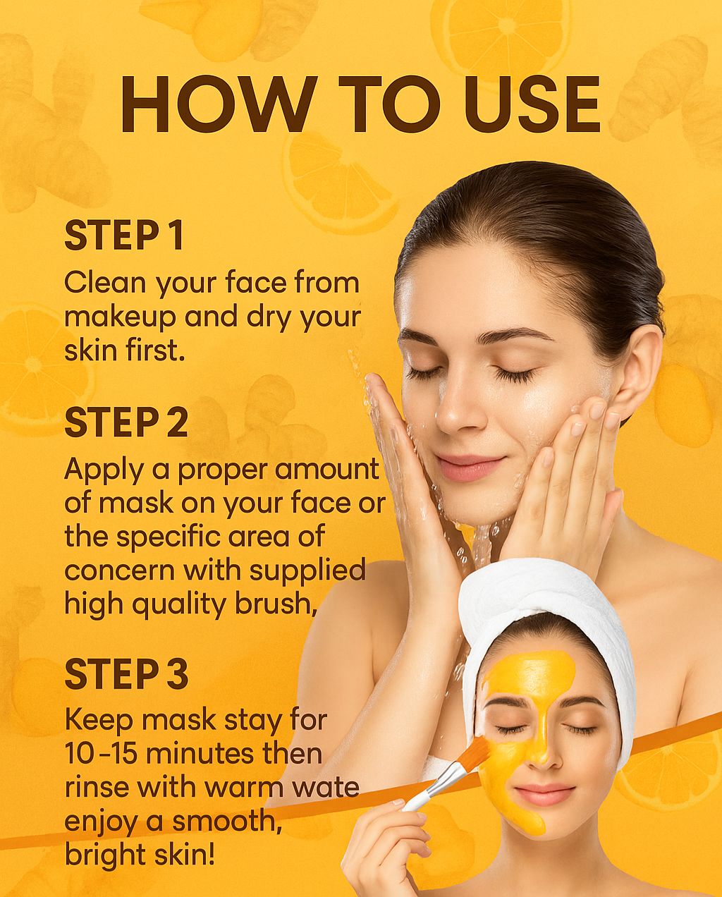 DR MED Turmeric + Vitamin C Clay Mask – Deep Cleansing Face Mask for Glowing Skin, Dark Spot Removal & Improved Complexion – 220g