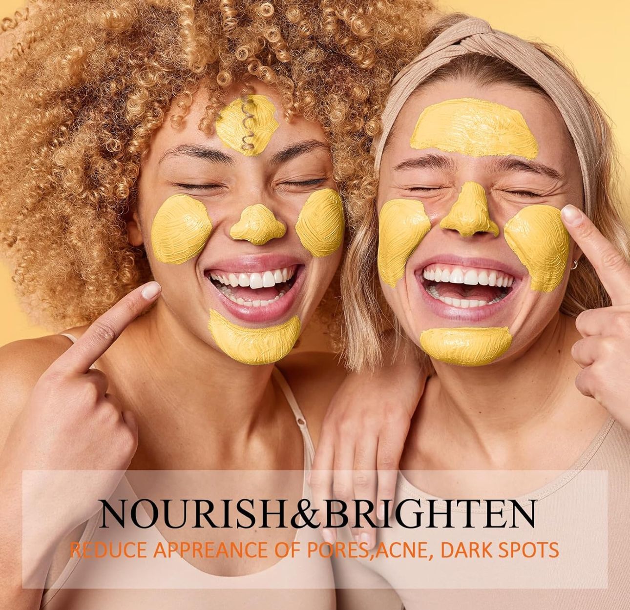 DR MED Turmeric + Vitamin C Clay Mask – Deep Cleansing Face Mask for Glowing Skin, Dark Spot Removal & Improved Complexion – 220g