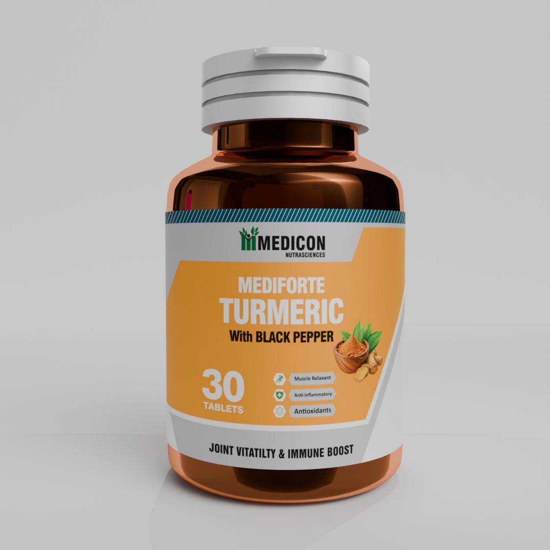 "Mediforte Advanced Turmeric Curcumin Formula with Black Pepper Extract – High Potency Antioxidant Support for Joint Health, Inflammation Relief, and Enhanced Absorption"