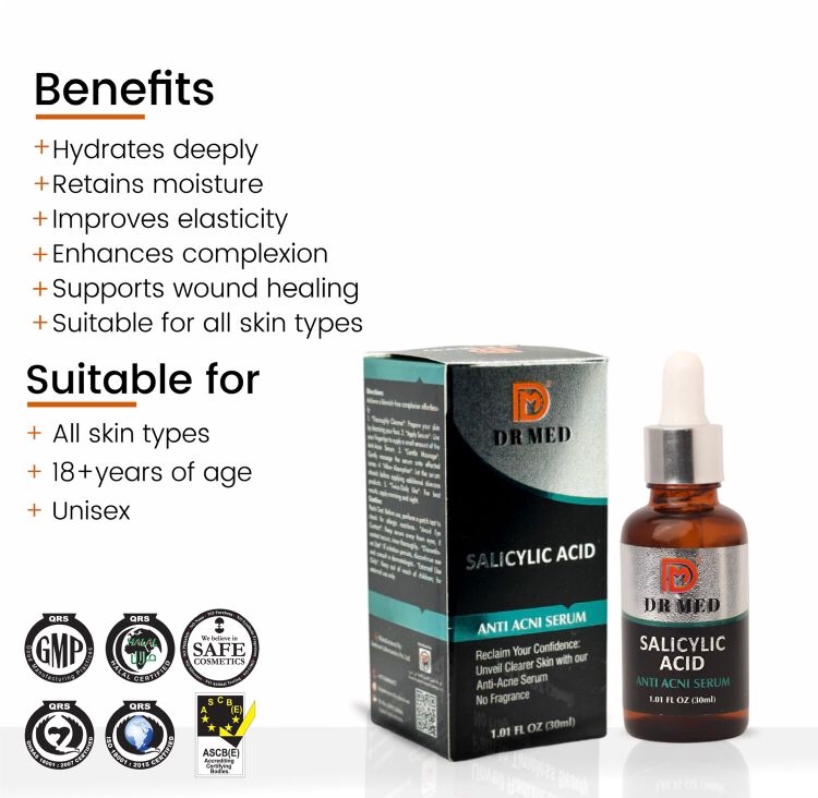 "DR MED Salicylic Acid Anti-Acne Serum: Combat Breakouts and Achieve Clear, Radiant Skin"