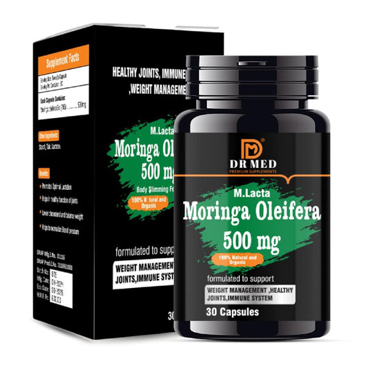 "DR MED Premium Moringa Oleifera Capsules: Advanced Support for Weight Management, Joint Health, and Immune System Boost - 30 Capsules"