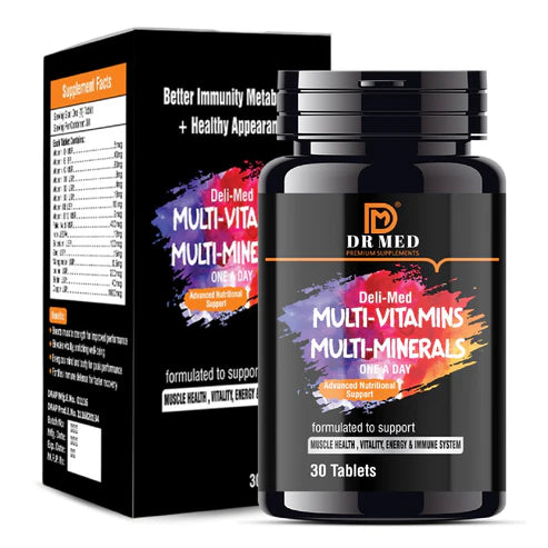DR MED PACK OF 3 Deli-Med Multi-Vitamins & Minerals (Immunity, Energy Realse, Vitality, Skin & Hair
