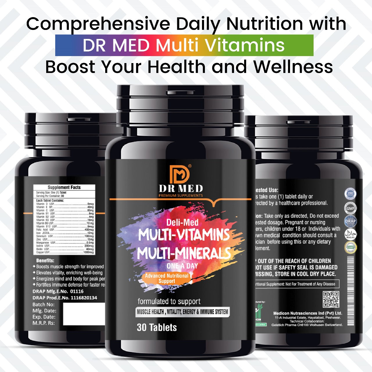 DR MED Deli-Med Multi-Vitamins & Minerals (Immunity, Energy Realse, Vitality, Skin & Hair