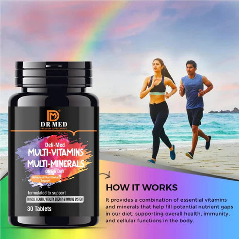 DR MED PACK OF 3 Deli-Med Multi-Vitamins & Minerals (Immunity, Energy Realse, Vitality, Skin & Hair