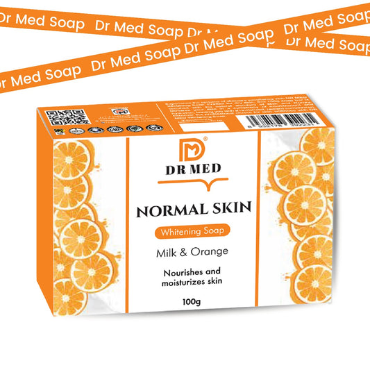 DR MED Normal Whitening Skin Soap (Milk & Orange) 100g.