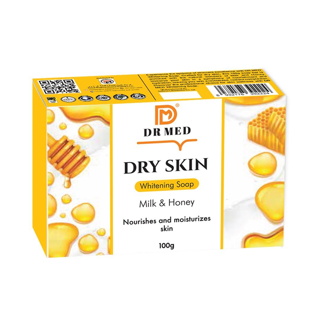 DR MED Dry Skin Whitening Soap (Milk & Honey) 100g.