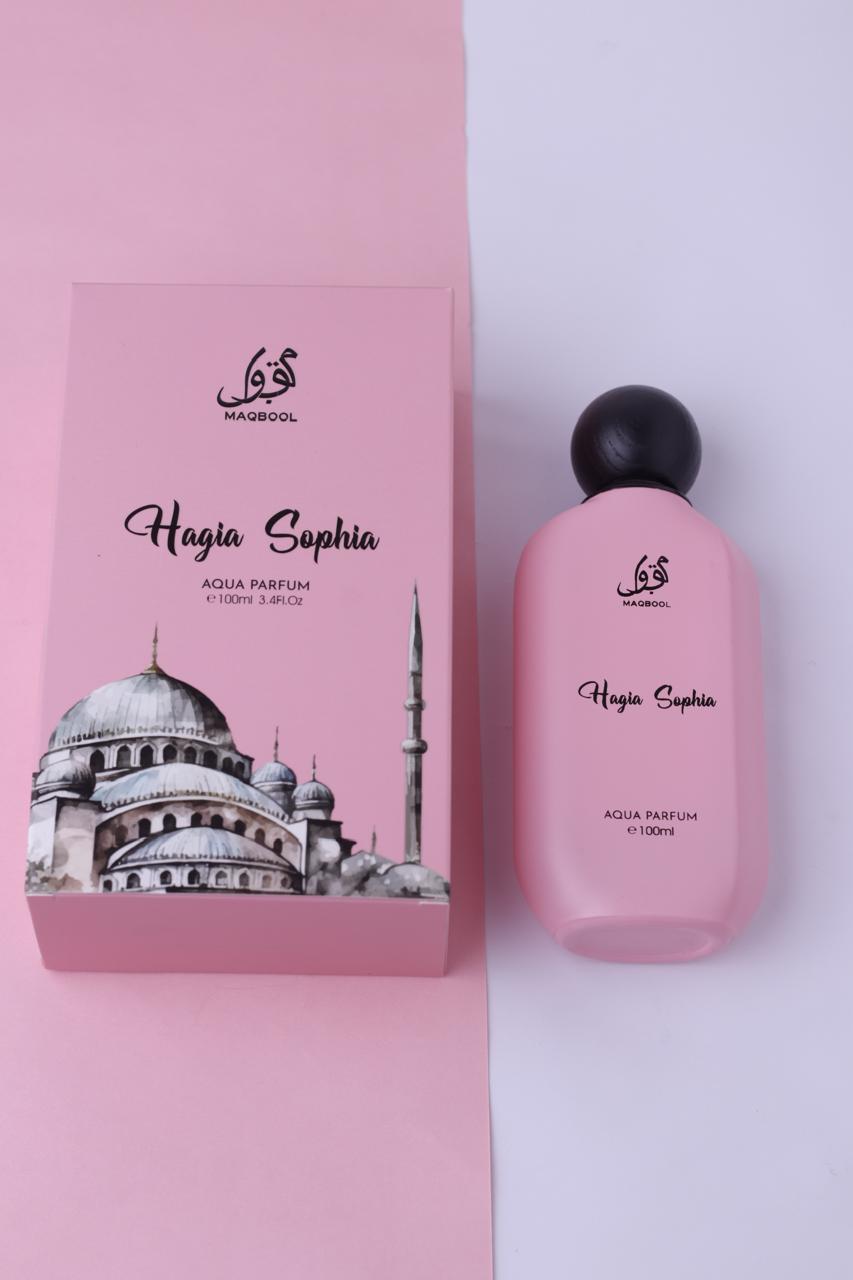 "HAGIA SOPHIA by MAQBOOL: 100ML (Made in Dubai) Non-Alcoholic Aqua Perfume for Women - Long-lasting, Refreshing, Premium Fragrance - Ideal Gift for Her - Alcohol-Free, Natural Ingredients"