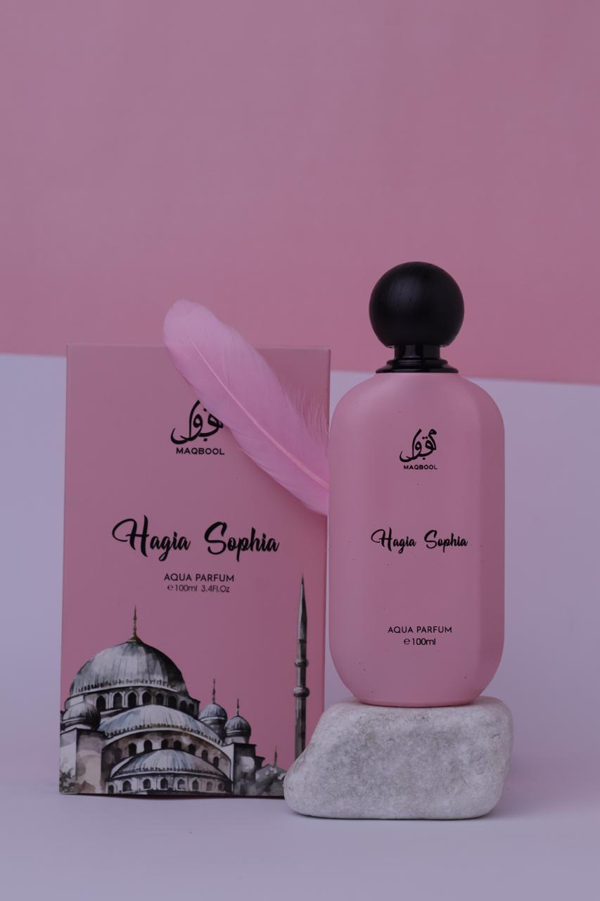 "HAGIA SOPHIA by MAQBOOL: 100ML (Made in Dubai) Non-Alcoholic Aqua Perfume for Women - Long-lasting, Refreshing, Premium Fragrance - Ideal Gift for Her - Alcohol-Free, Natural Ingredients"