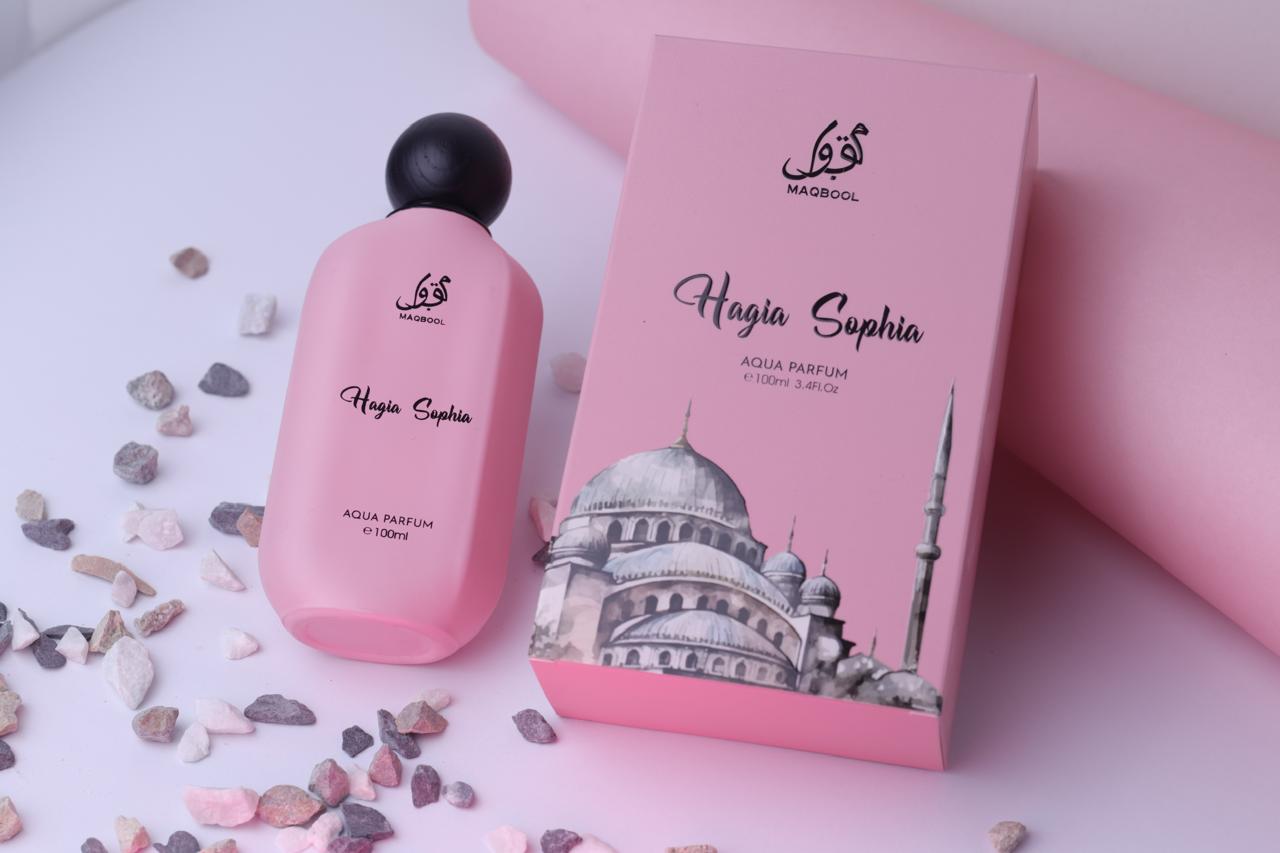 "HAGIA SOPHIA by MAQBOOL: 100ML (Made in Dubai) Non-Alcoholic Aqua Perfume for Women - Long-lasting, Refreshing, Premium Fragrance - Ideal Gift for Her - Alcohol-Free, Natural Ingredients"