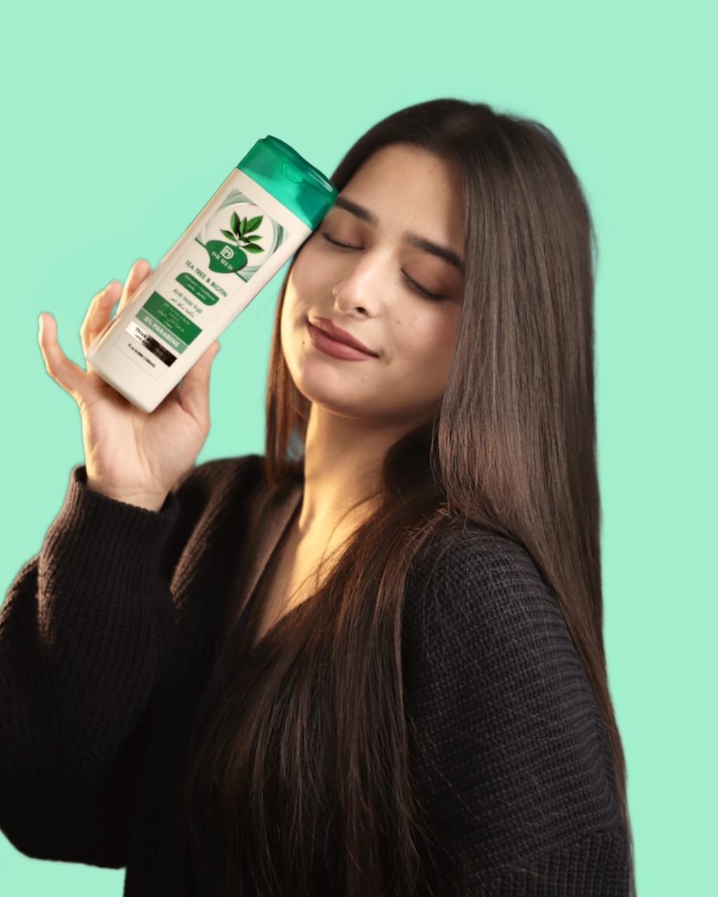 DR MED Pack of 2 Shampoo + Conditioner – Tea Tree & Biotin, Neem & Tea Tree – Anti-Dandruff, Hair Fall Control & Scalp Nourishment 180ml