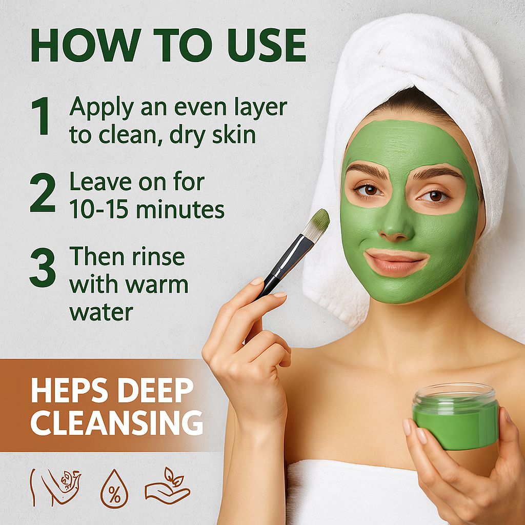 DR MED Tea Tree Night Clay Mask 220g – Purifying Face Mask for Blemished & Oily Skin – Controls Acne, Removes Impurities, Tightens Pores – With Natural Tea Tree Extract