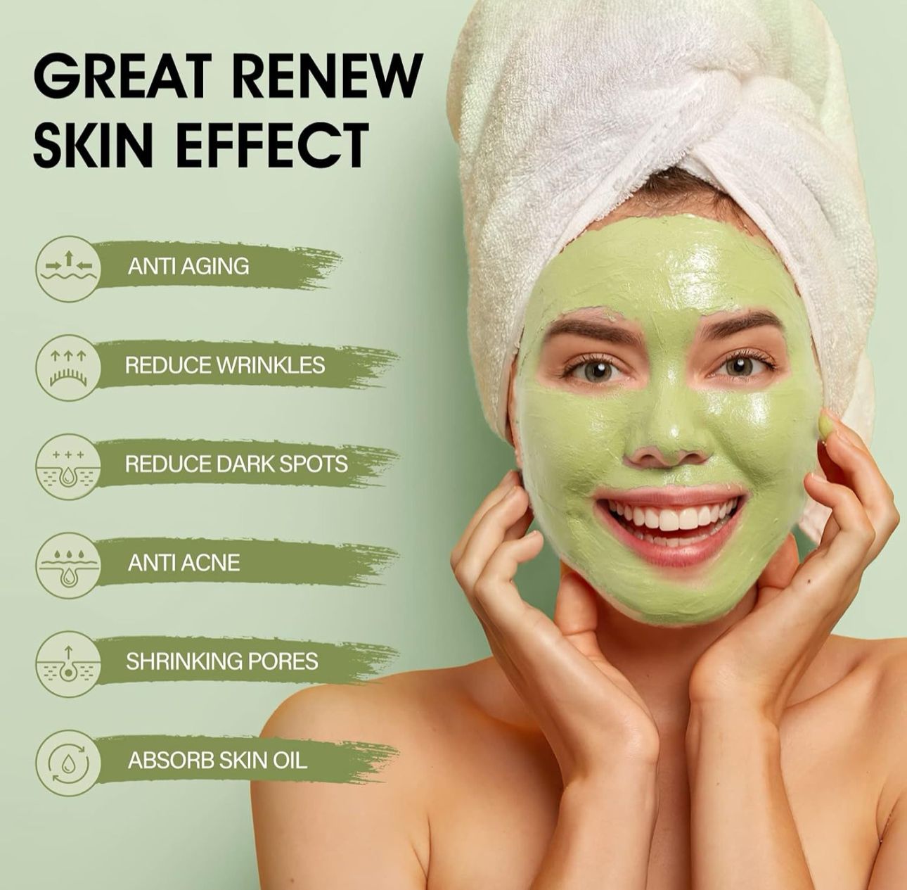 DR MED Tea Tree Night Clay Mask 220g – Purifying Face Mask for Blemished & Oily Skin – Controls Acne, Removes Impurities, Tightens Pores – With Natural Tea Tree Extract