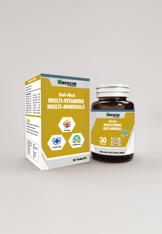 Deli-Med Multi-Vitamins & Minerals (Immunity, Energy Realse, Vitality, Skin & Hair